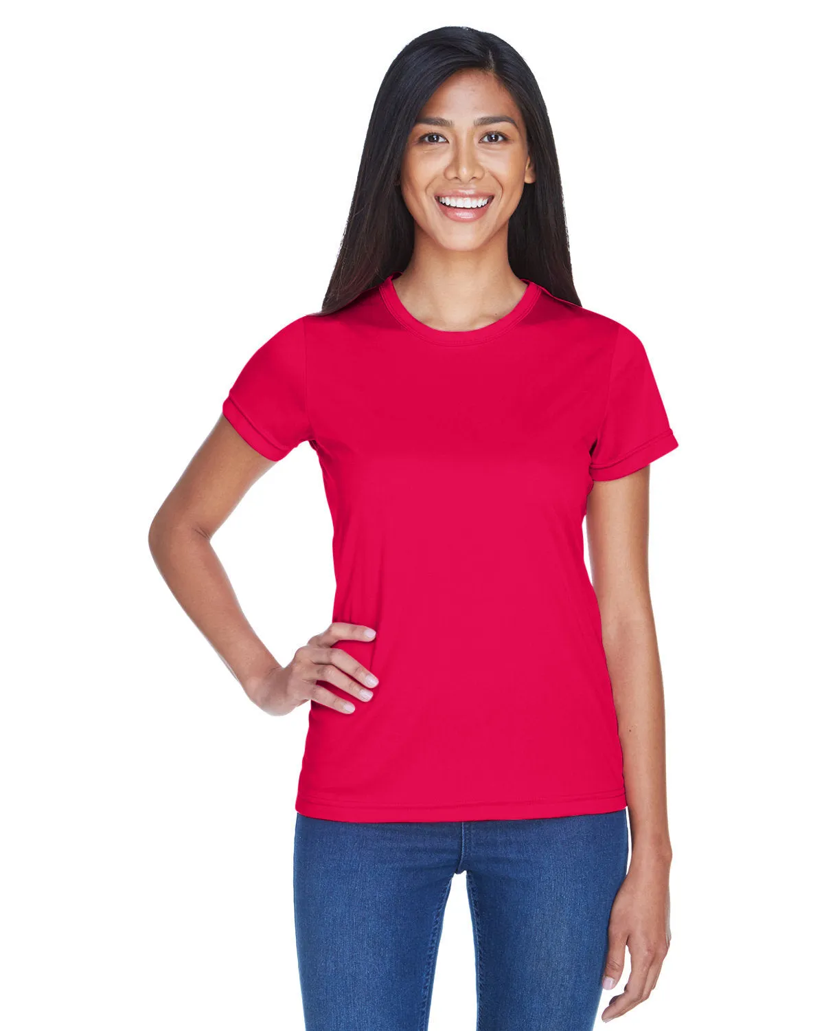 UltraClub 8420L Damen Cool & Dry Sport Performance Interlock-T-Shirt