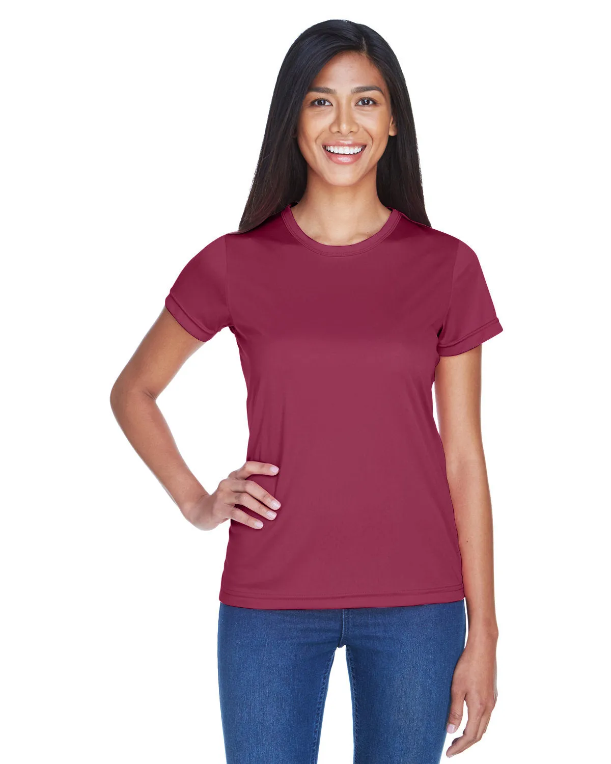 UltraClub 8420L Damen Cool & Dry Sport Performance Interlock-T-Shirt