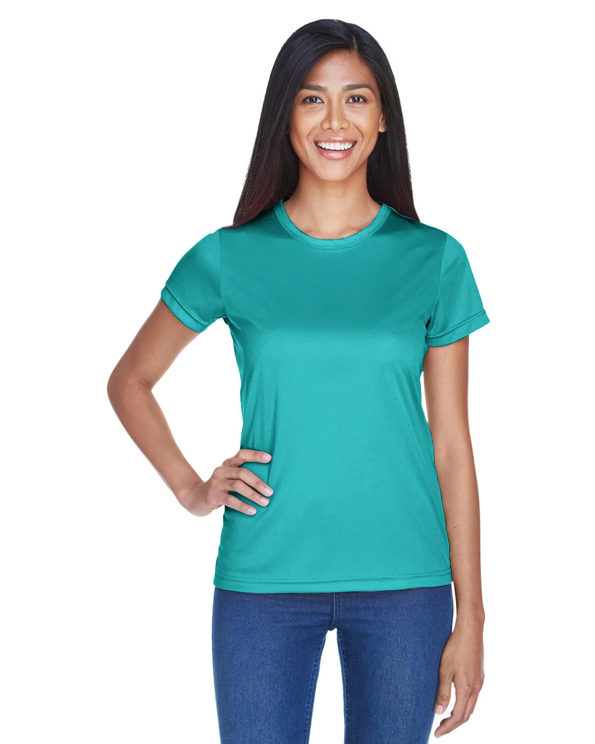 UltraClub 8420L Damen Cool & Dry Sport Performance Interlock-T-Shirt