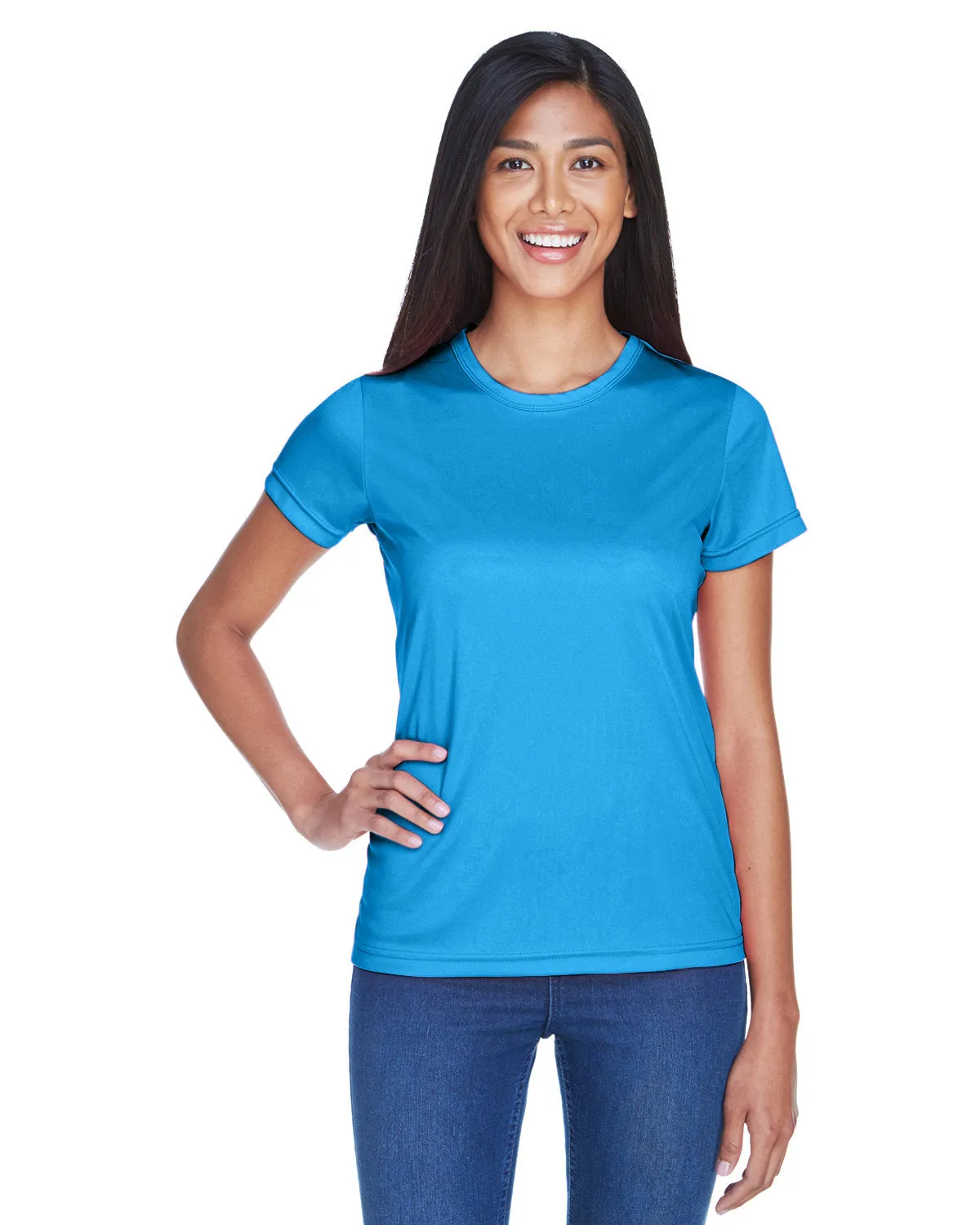 UltraClub 8420L Damen Cool & Dry Sport Performance Interlock-T-Shirt