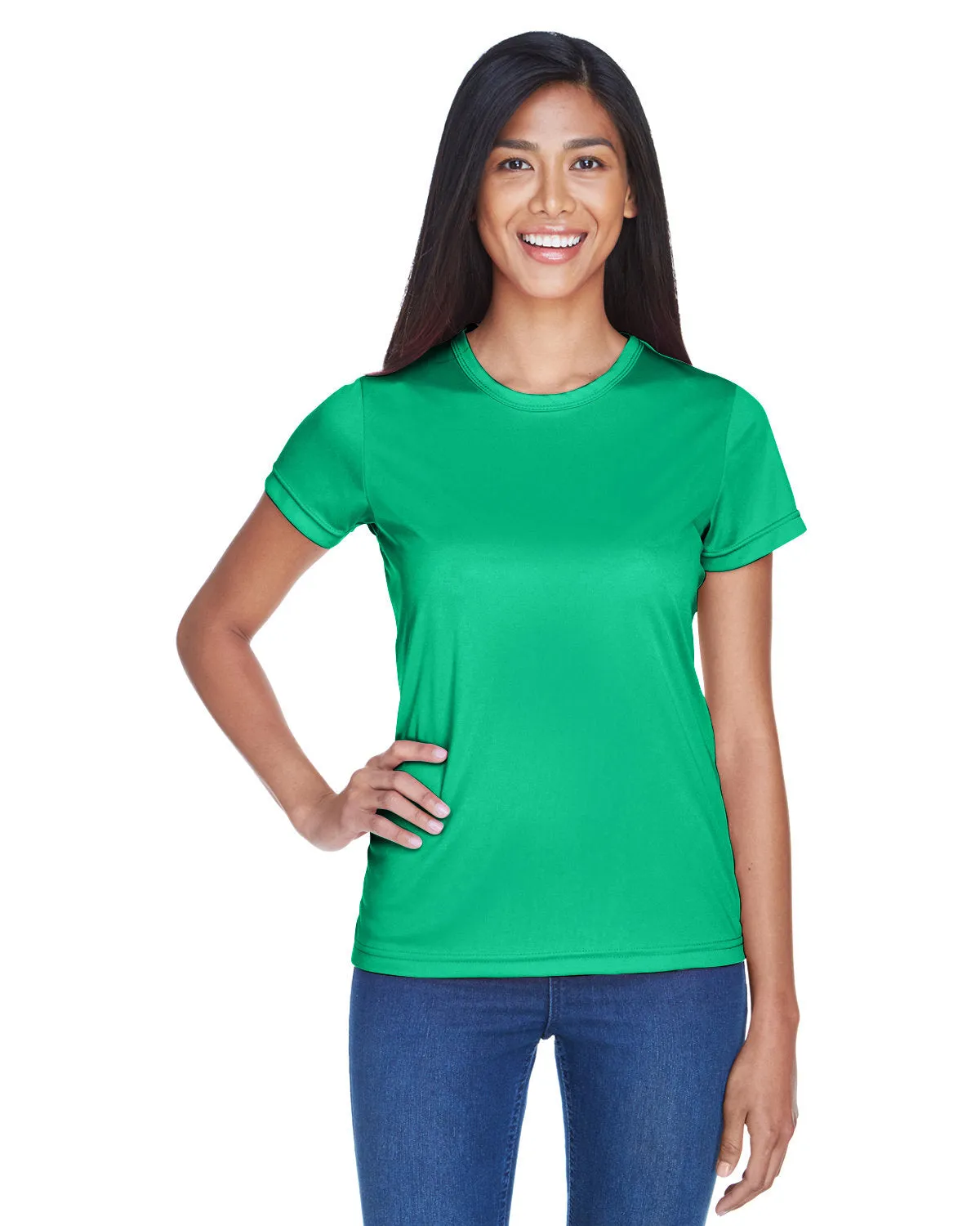UltraClub 8420L Damen Cool & Dry Sport Performance Interlock-T-Shirt