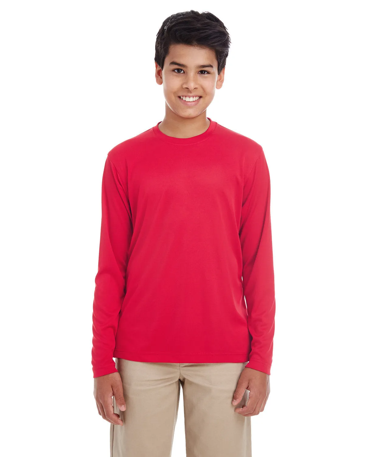 UltraClub 8622Y Jugendliches Cool & Dry Performance Langarm-Shirt