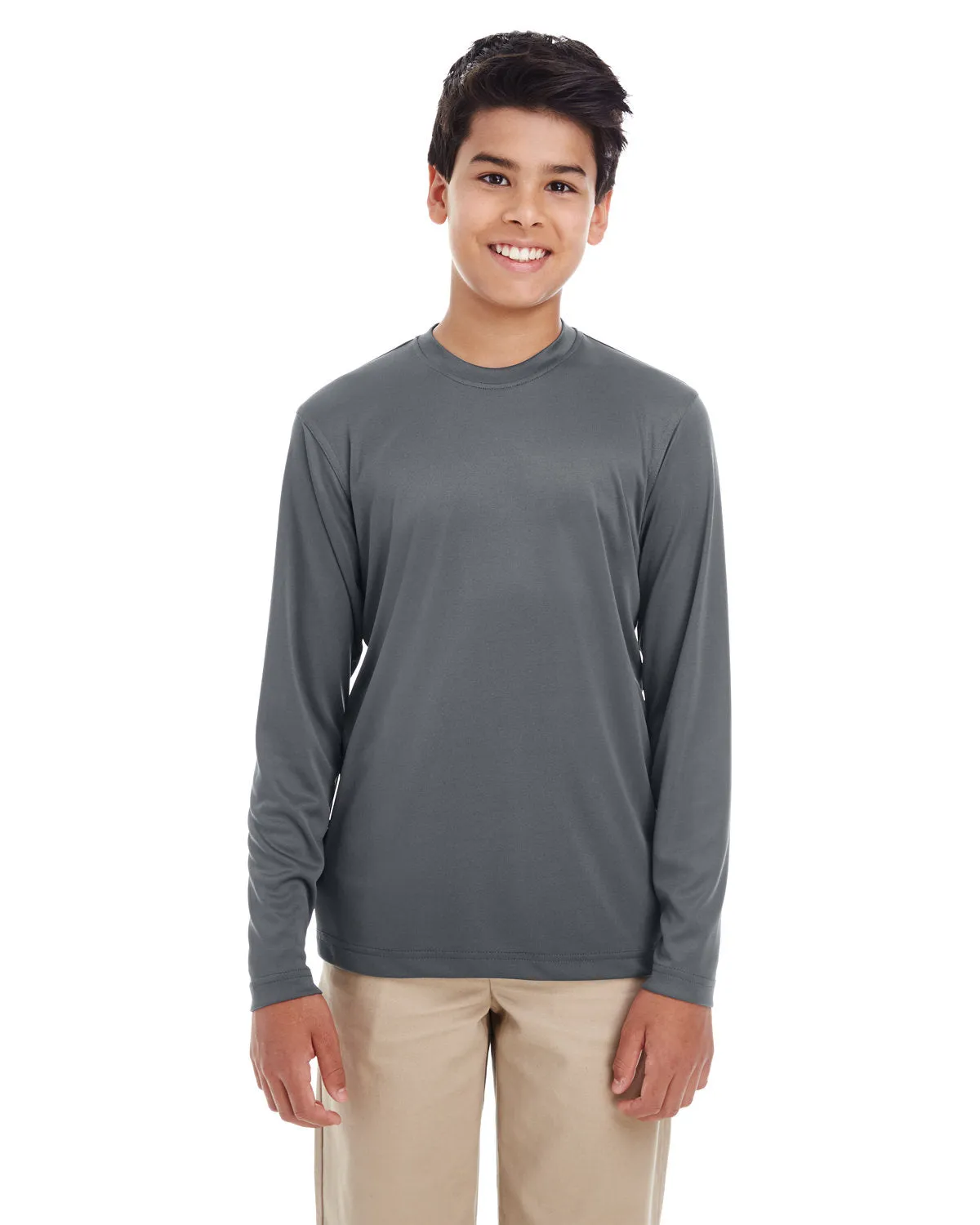 UltraClub 8622Y Jugendliches Cool & Dry Performance Langarm-Shirt