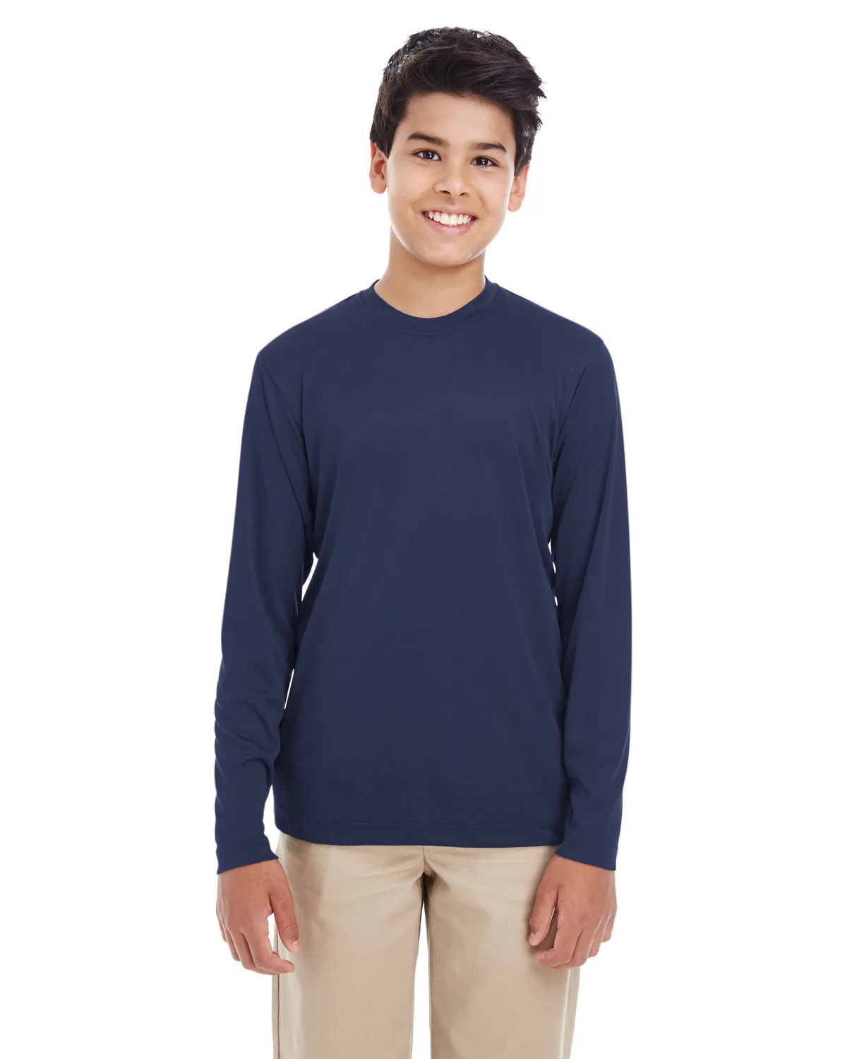 UltraClub 8622Y Jugendliches Cool & Dry Performance Langarm-Shirt