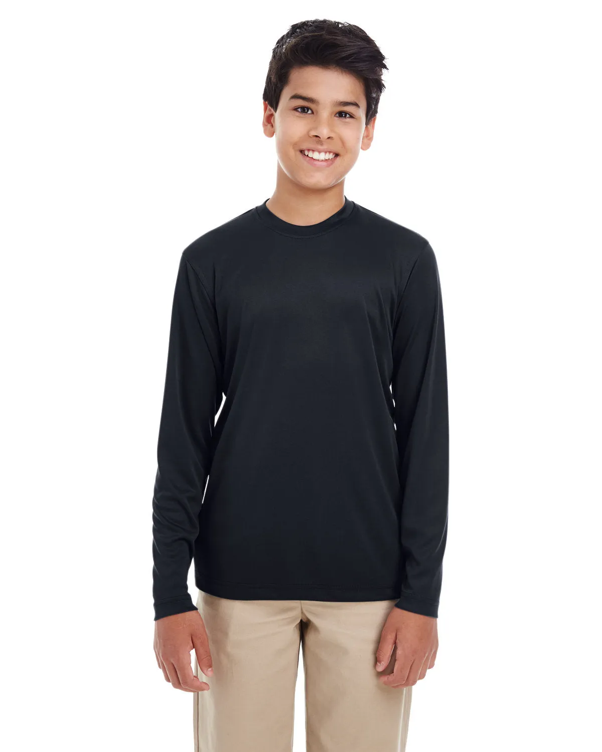 UltraClub 8622Y Jugendliches Cool & Dry Performance Langarm-Shirt