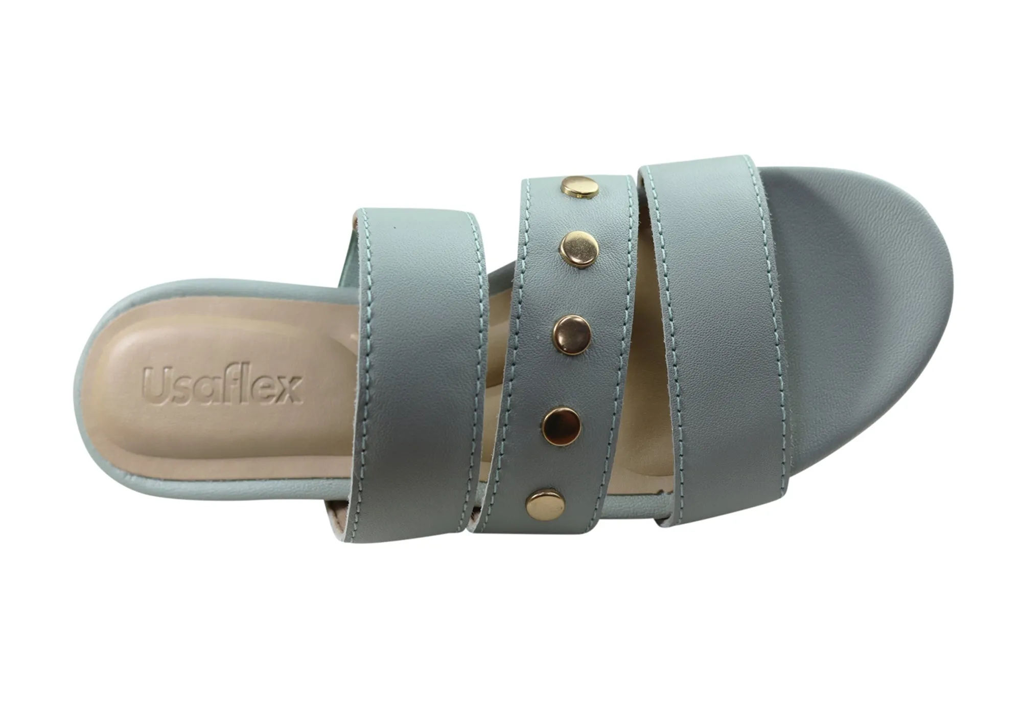 Usaflex Skyler Damen Komfort Leder Slides Sandalen Hergestellt In Brasilien Usaflex Schuhe