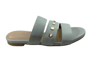Usaflex Skyler Damen Komfort Leder Slides Sandalen Hergestellt In Brasilien Usaflex Schuhe