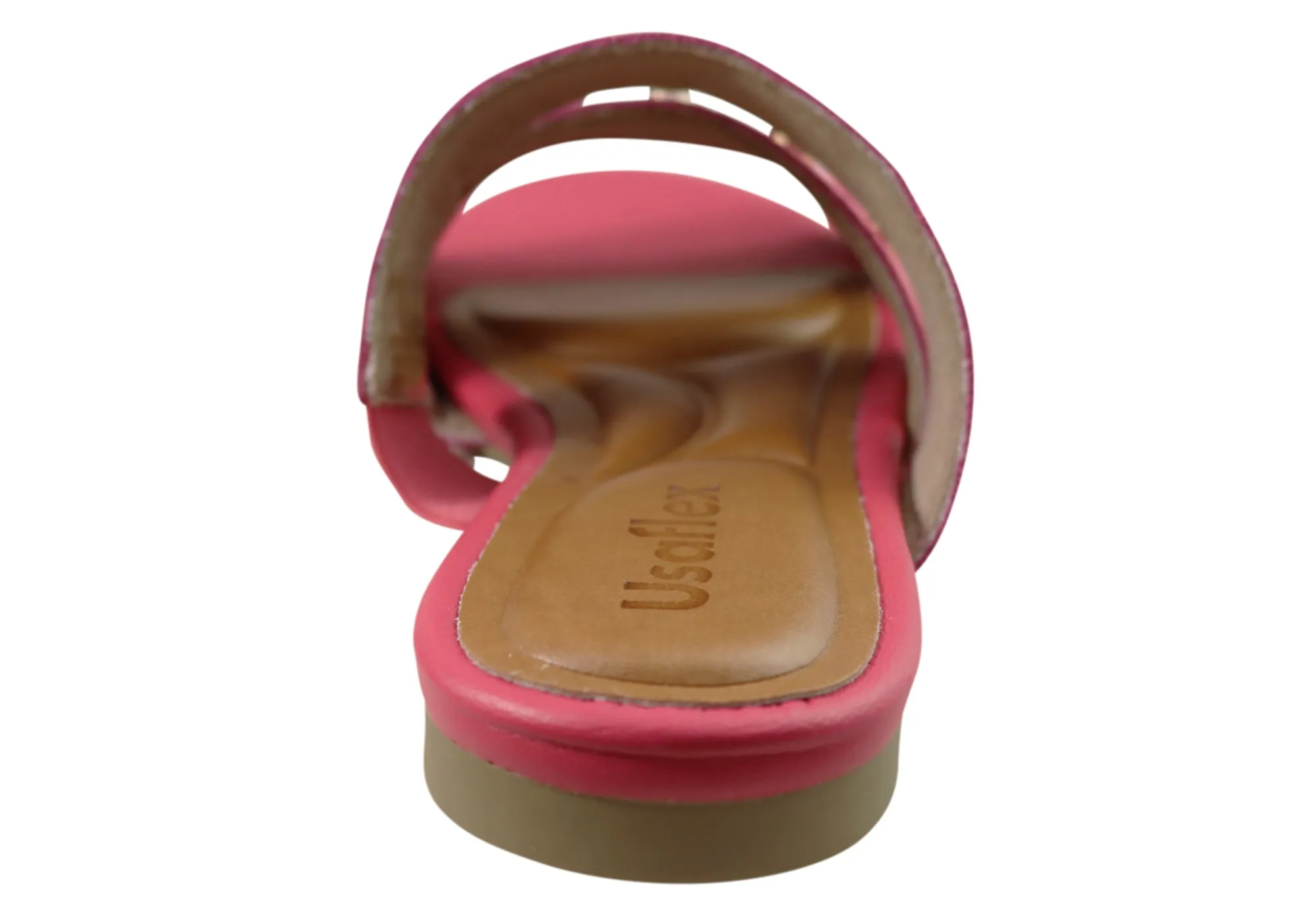 Usaflex Skyler Damen Komfort Leder Slides Sandalen Hergestellt In Brasilien Usaflex Schuhe