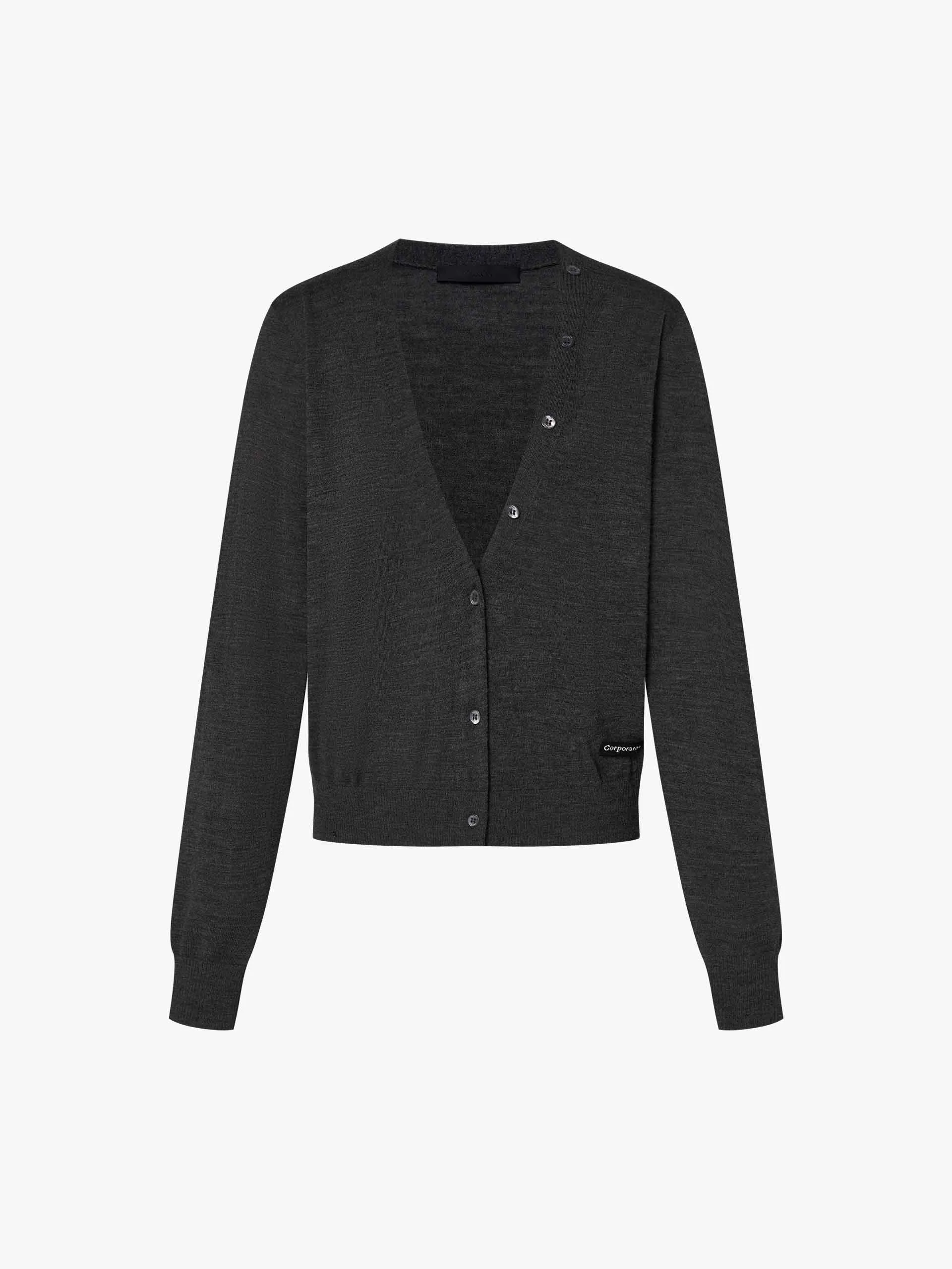 V-Ausschnitt weicher Wollcardigan