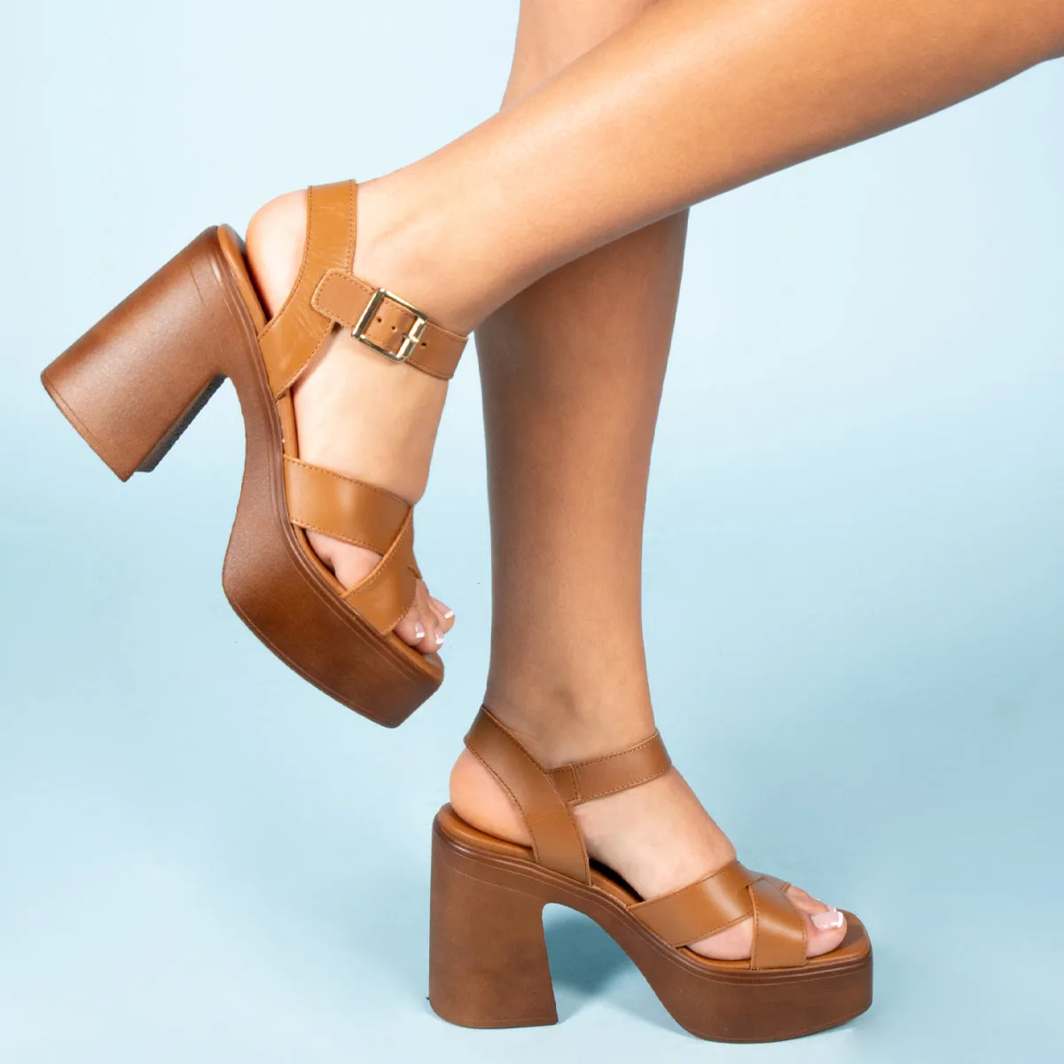 Valentano Leder in Tan