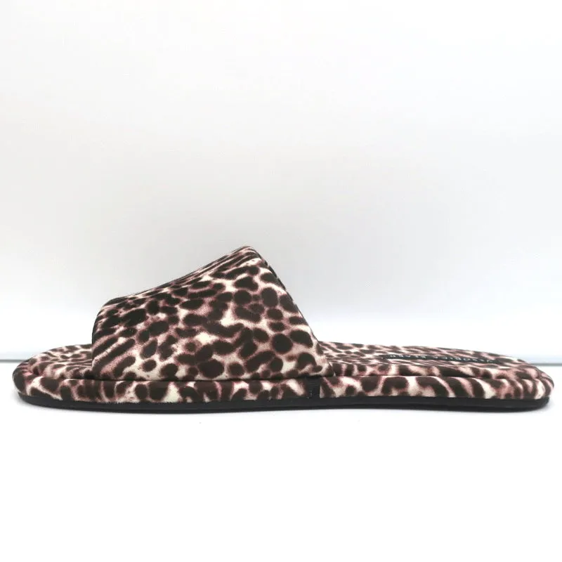 Veronica Beard Pantoffel-Sandalen Gillian Weiß/Espresso Leopardenmuster Größe 8 NEU