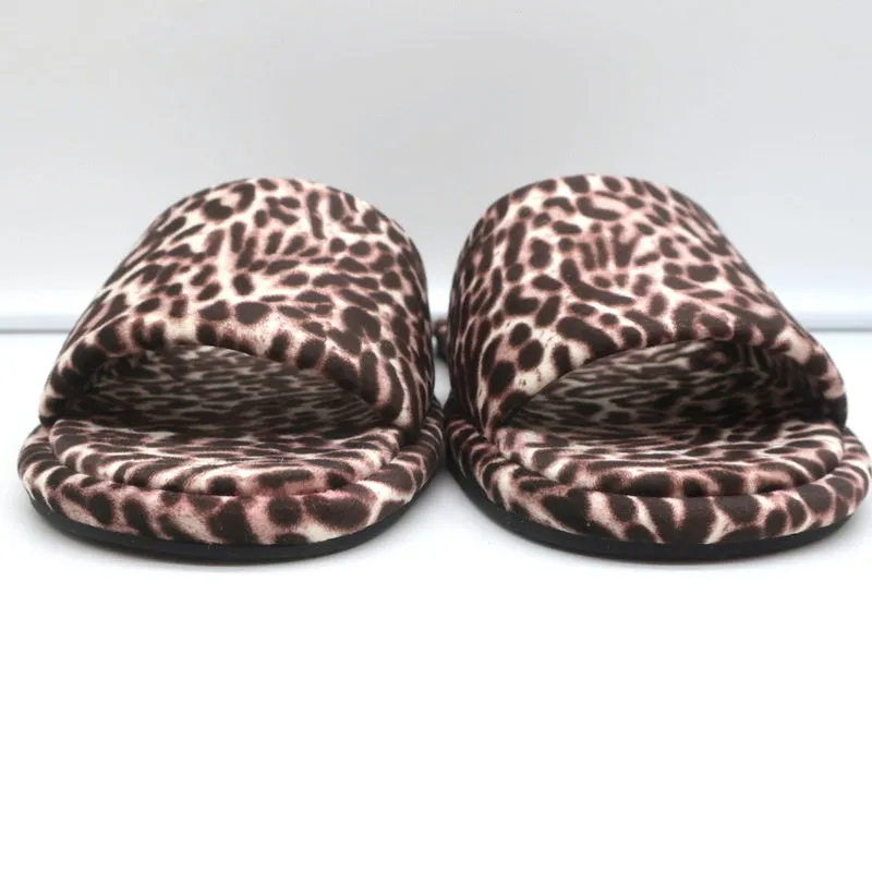 Veronica Beard Pantoffel-Sandalen Gillian Weiß/Espresso Leopardenmuster Größe 8 NEU