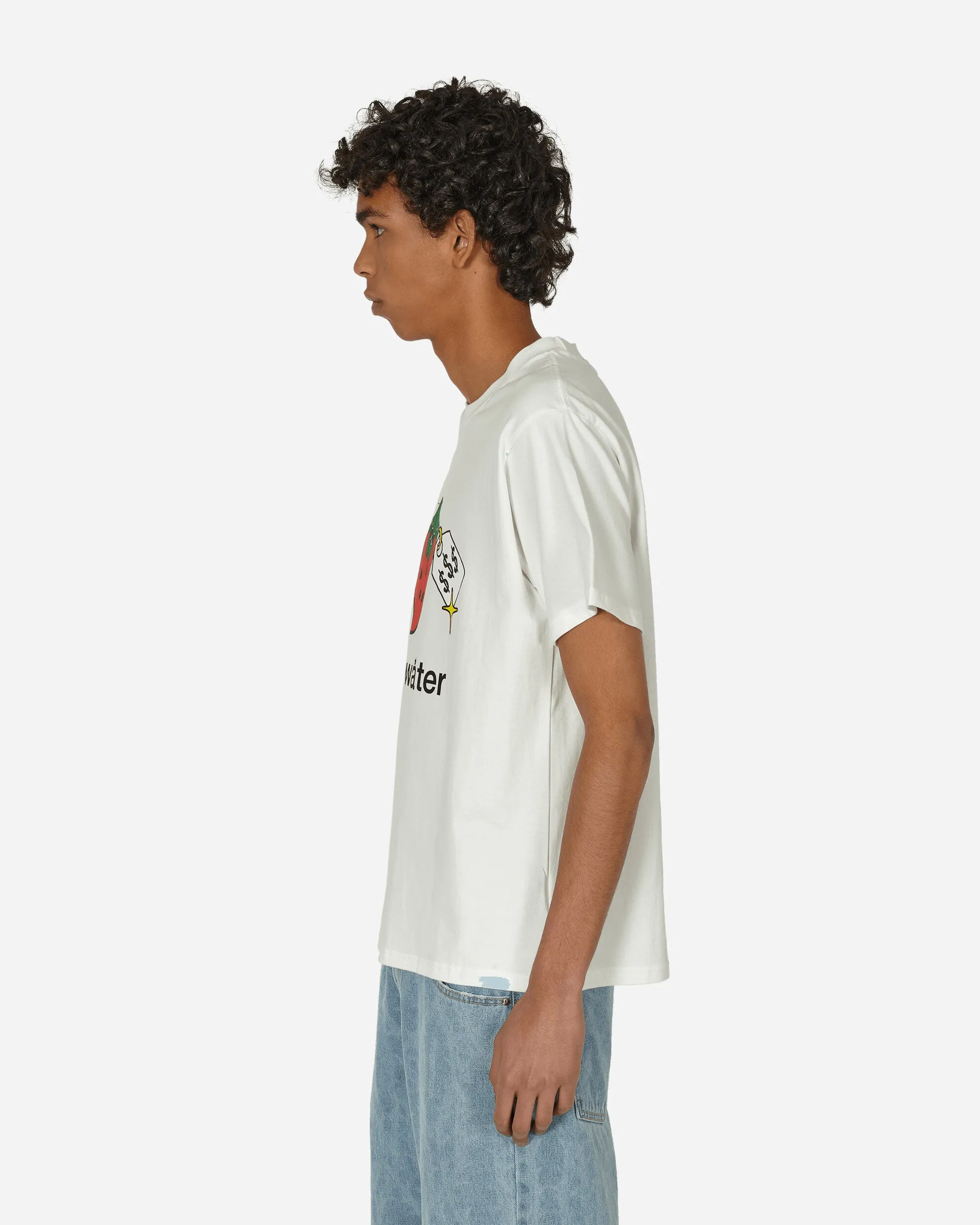 Sehr besonderes Bio-Erdbeer-T-Shirt in Weiß