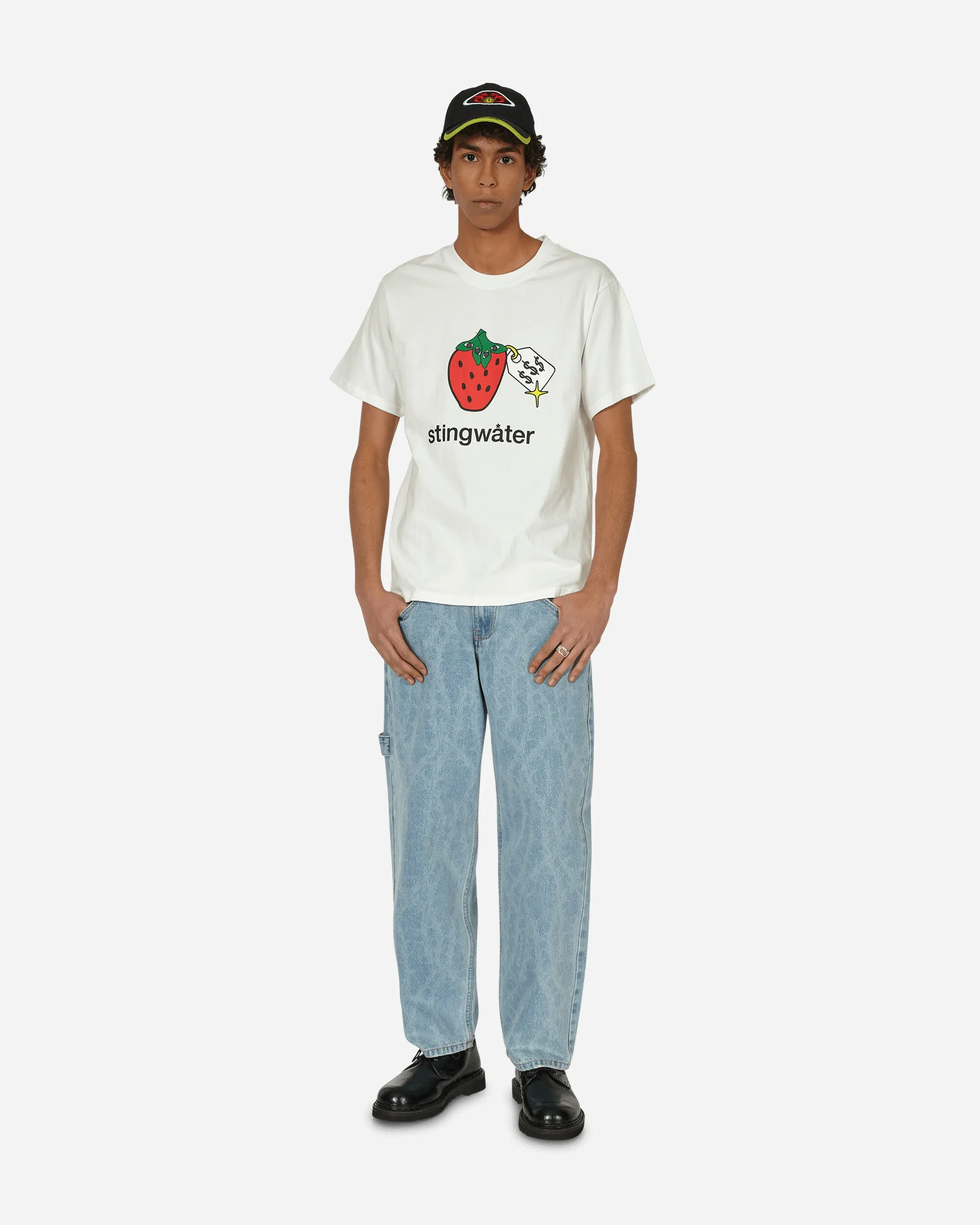 Sehr besonderes Bio-Erdbeer-T-Shirt in Weiß