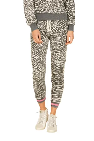 Vintage Havanna Grau Jogger aus Tierhaut VH8528