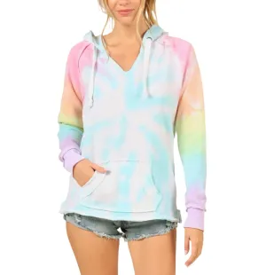 Vintage Havanna Batik Kapuzenpulli für Damen - OD9313 Lollipop