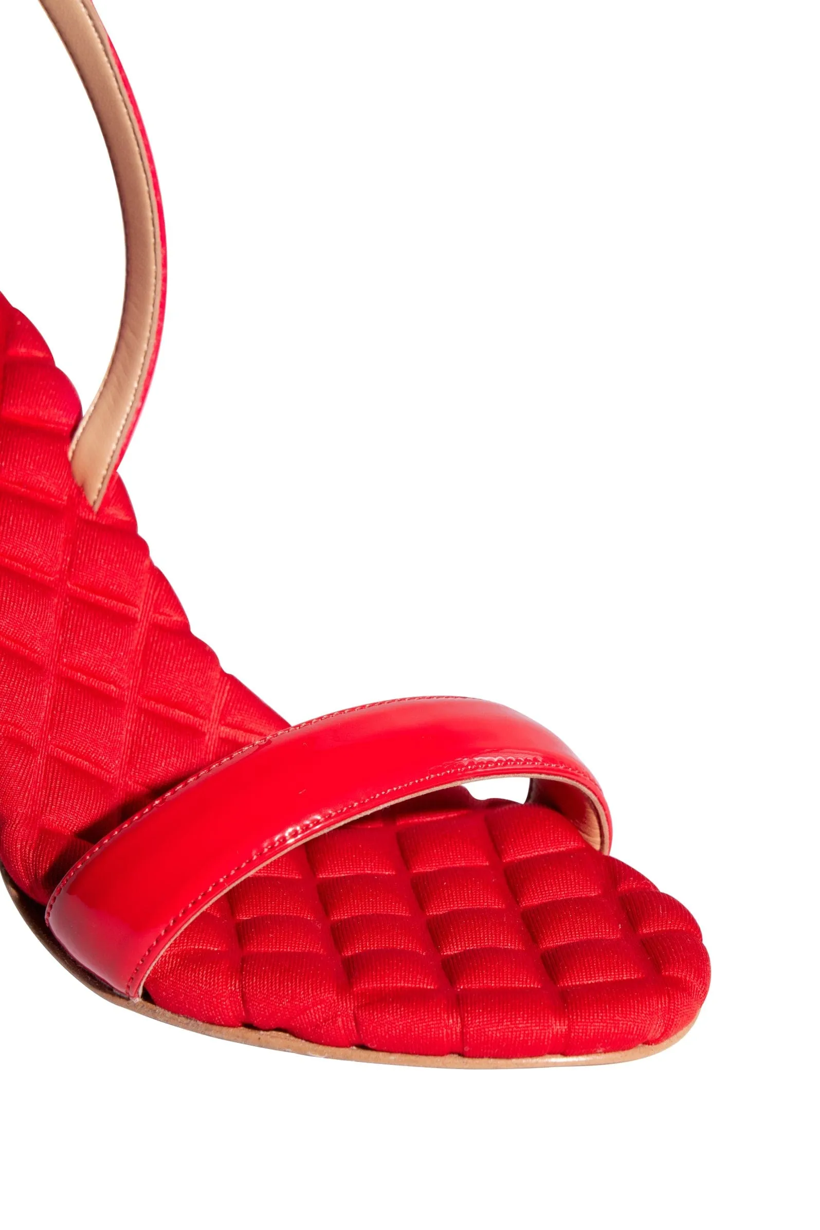 Vivien Vegan-Leder High Heel Sandalen | Rot Hochglanz