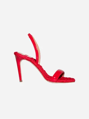 Vivien Vegan-Leder High Heel Sandalen | Rot Hochglanz