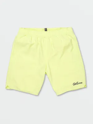 Volcom Belmont Herren Shorts mit elastischer Taille in Schattenlimette