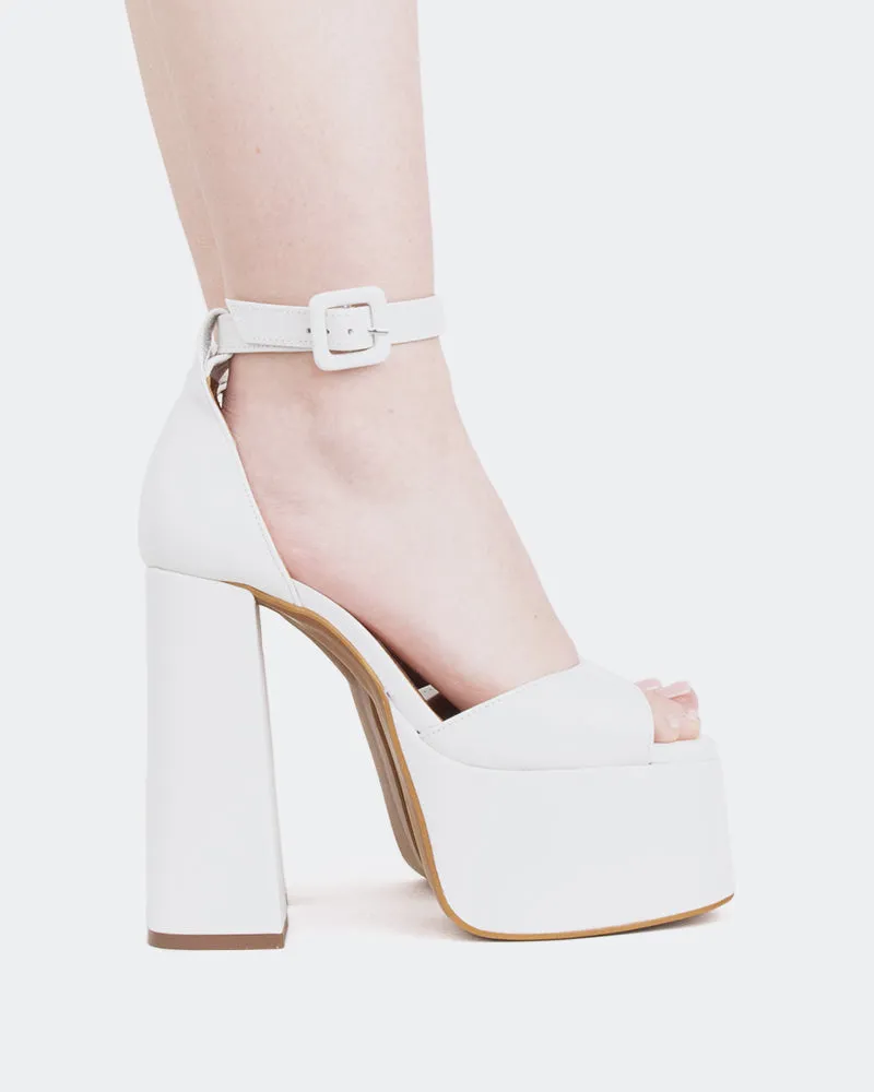 Walton Weißes Leder/Cuir Blanc