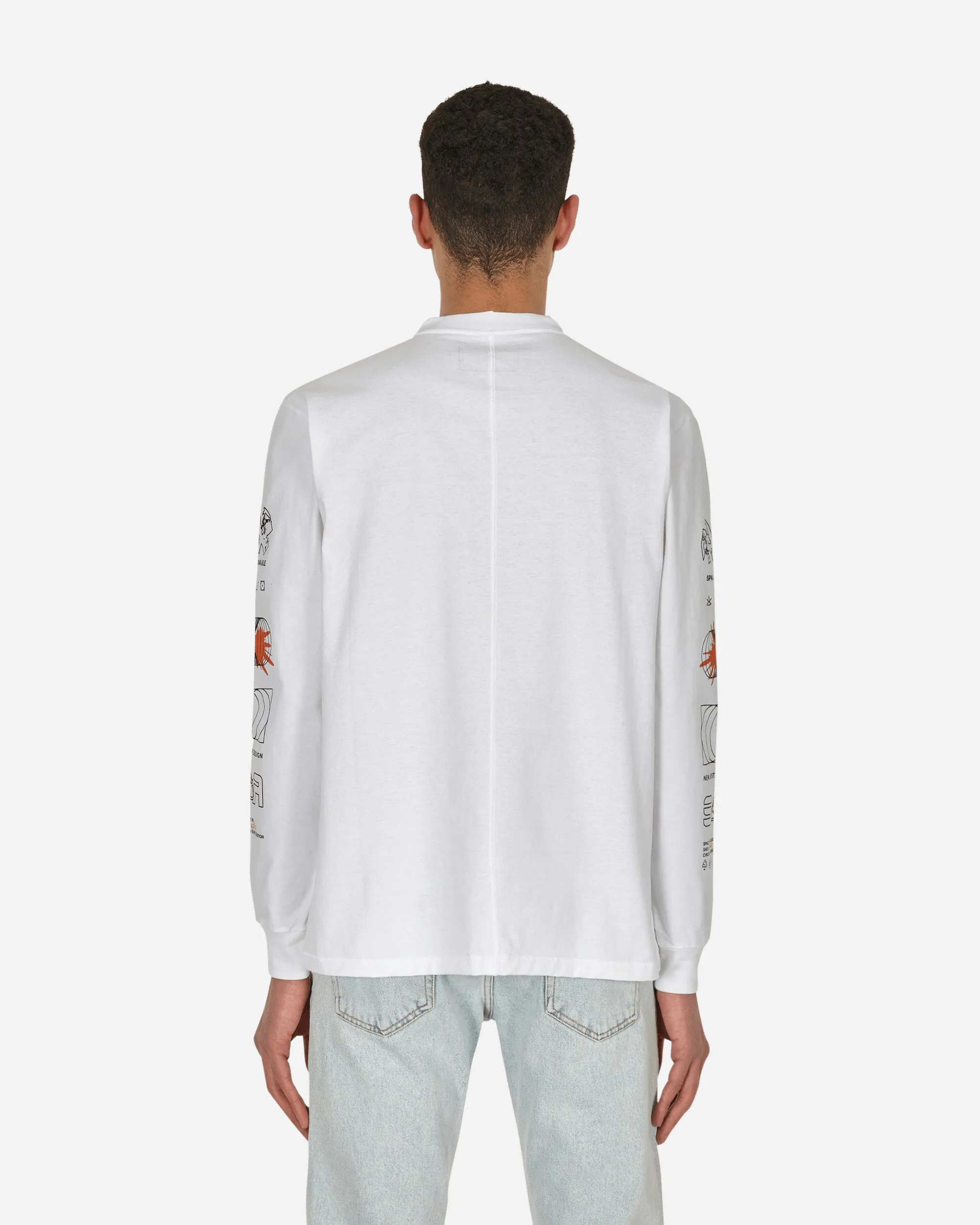 Whole Being Langarm T-Shirt Weiß