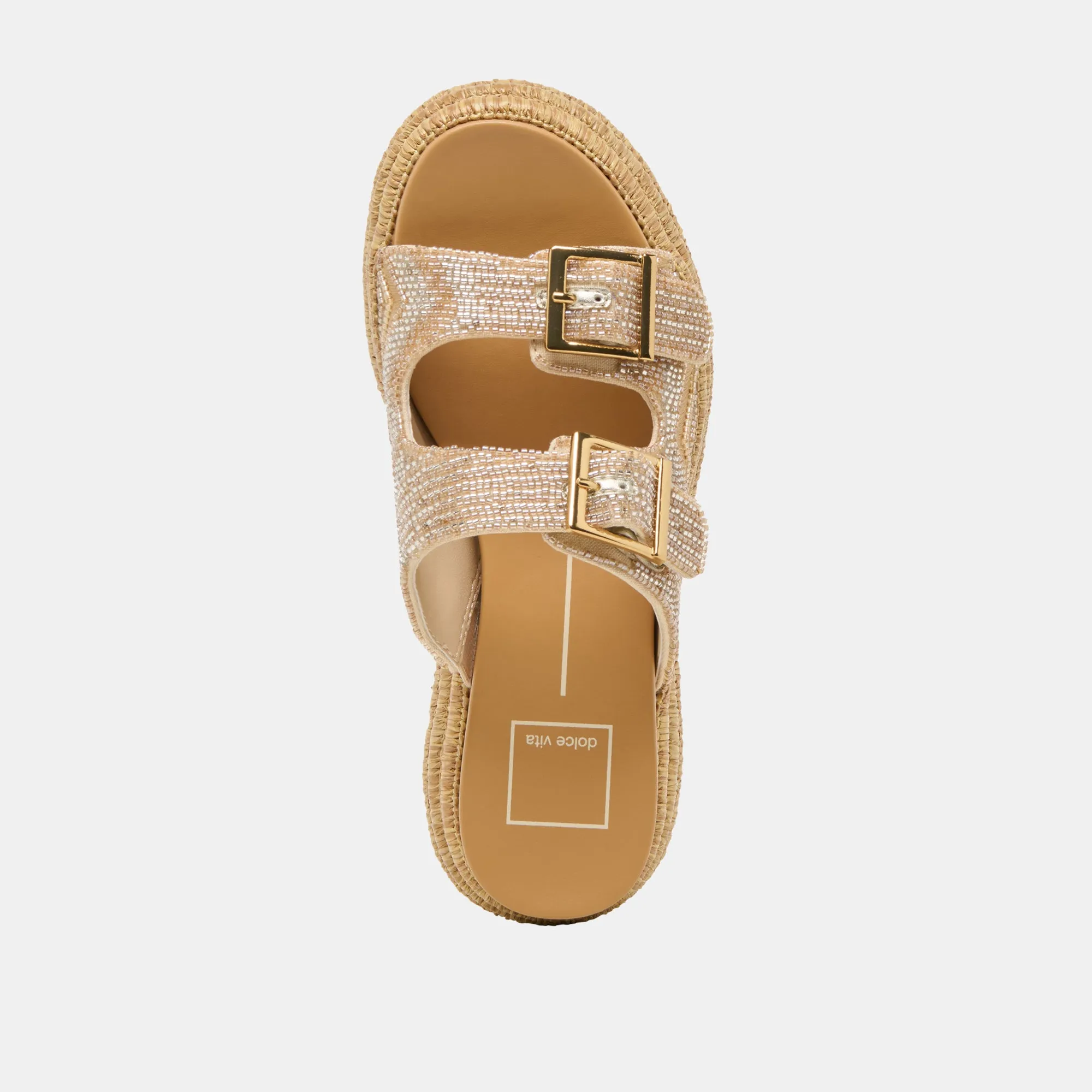 WIXIE SANDALEN GOLD MULTI PERLEN