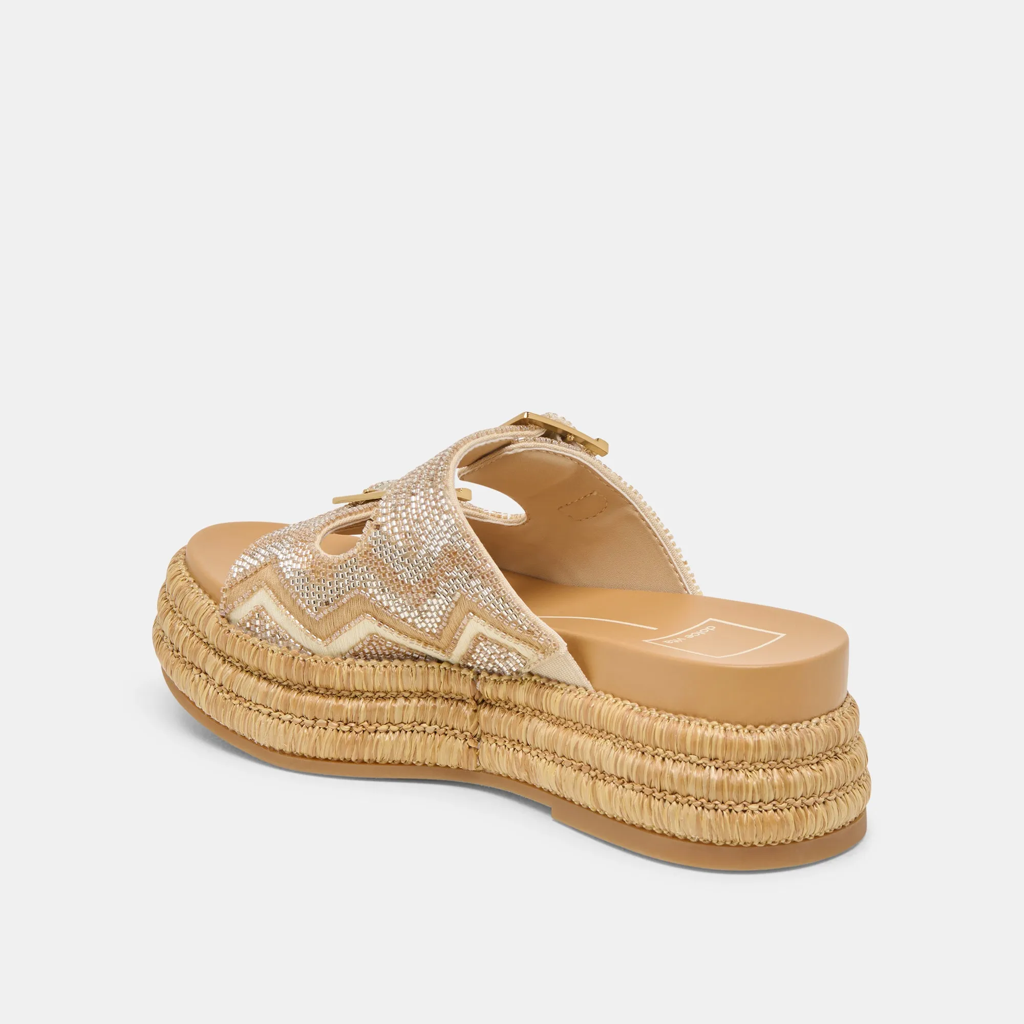 WIXIE SANDALEN GOLD MULTI PERLEN
