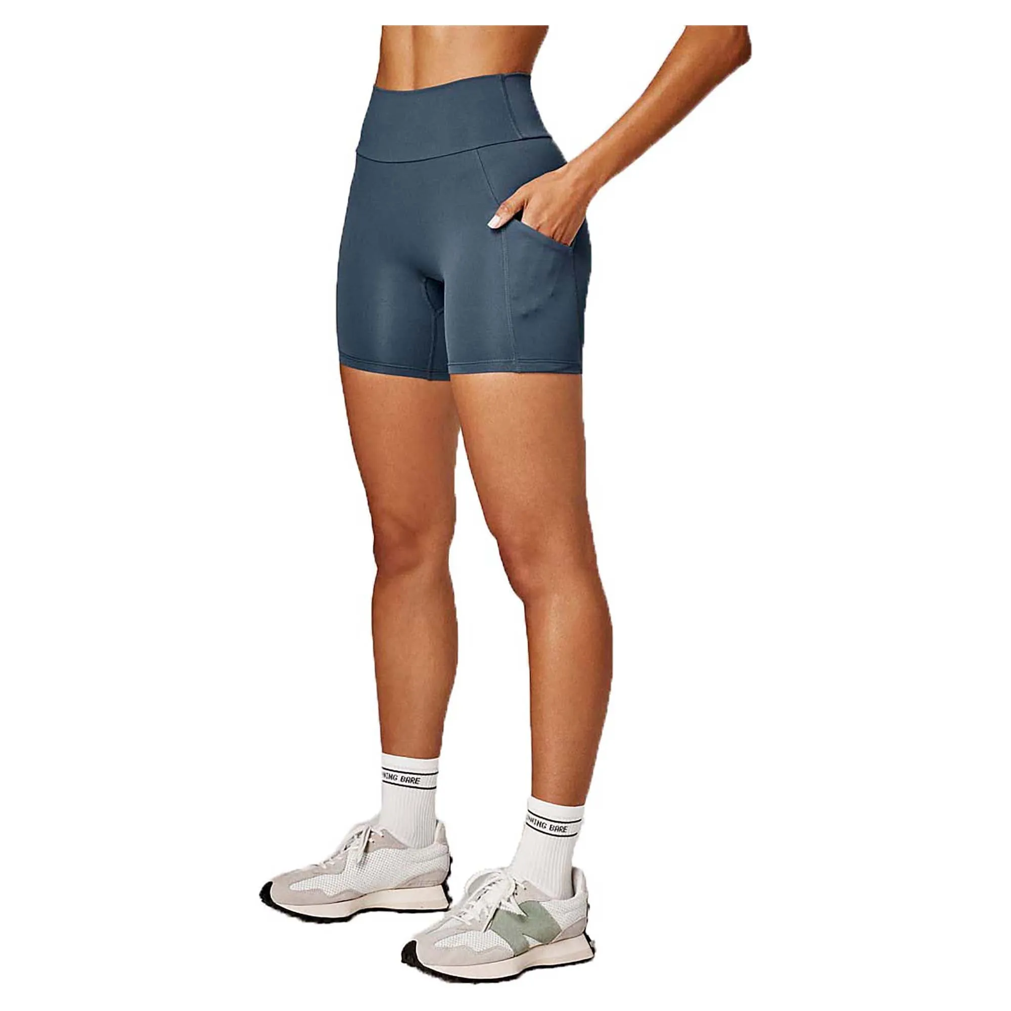 Damens Ab Taillierte Camelflage Nahtlose 6-Zoll-Fahrradshorts