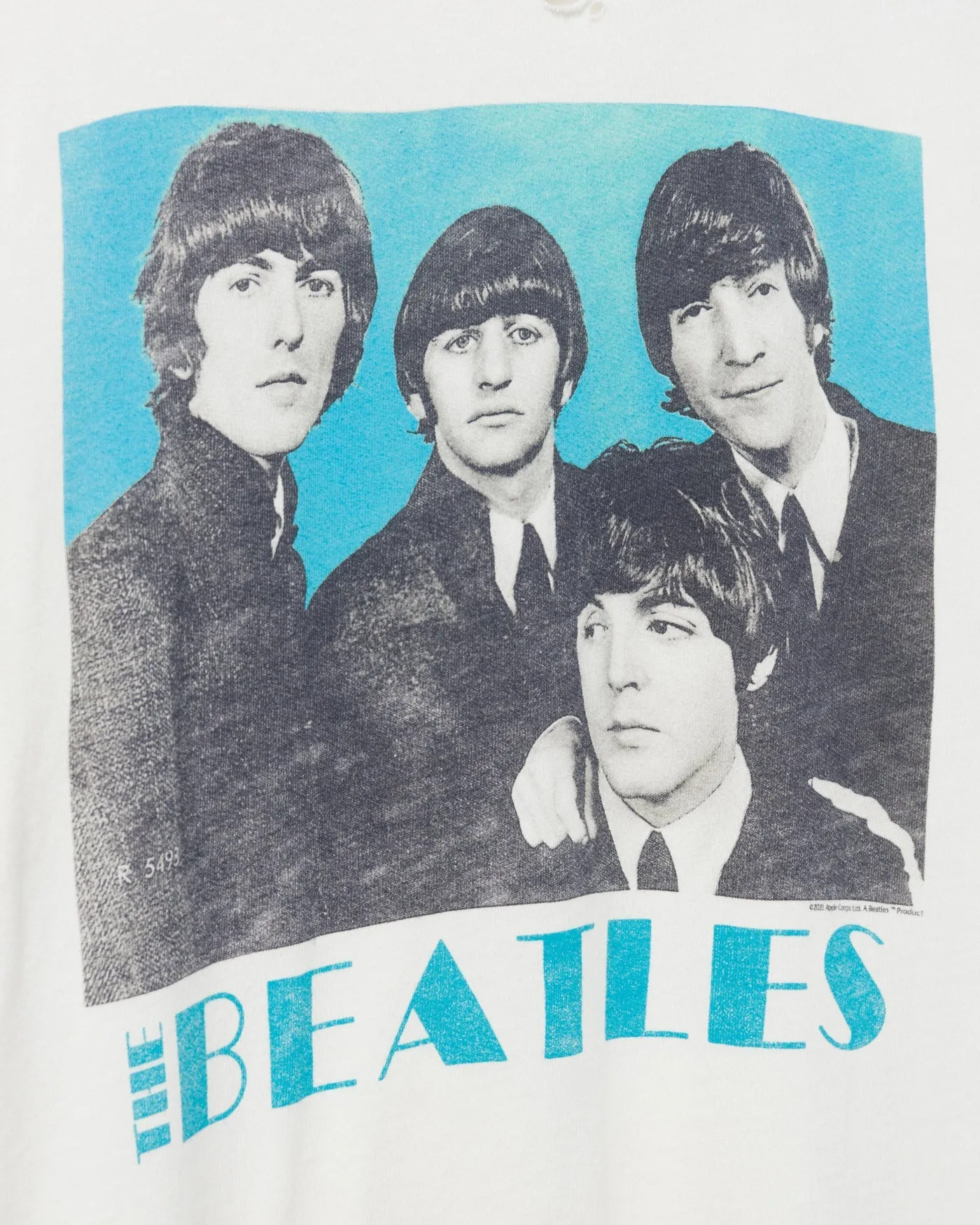 Damen Beatles Blau Vintage Destroy T-Shirt