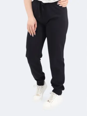 Damen Jogginghose mit Logo-Print, Schwarz