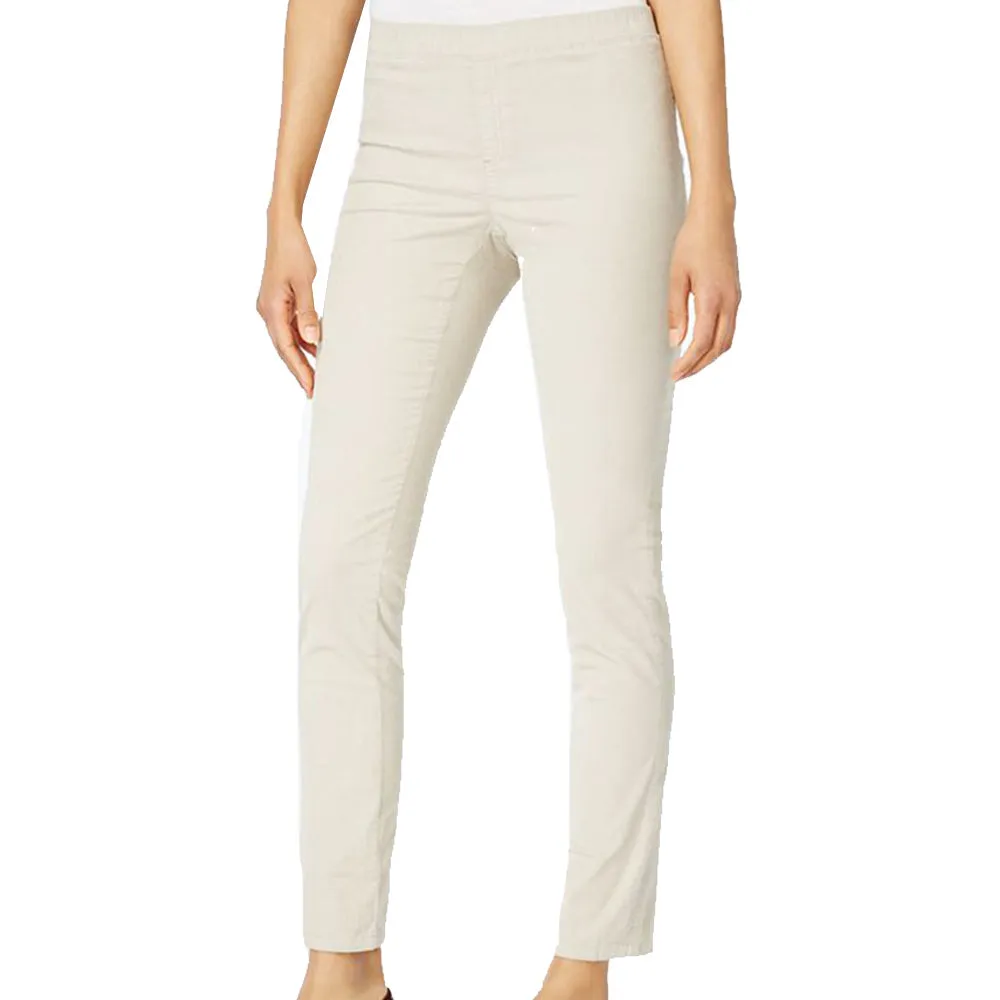 Damen Casual Rippen Hose, Beige