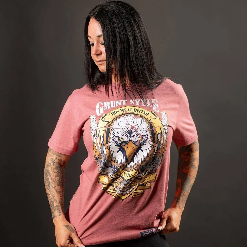 Damens Easy Rider Boyfriend Fit T-Shirt - Heather Mauve