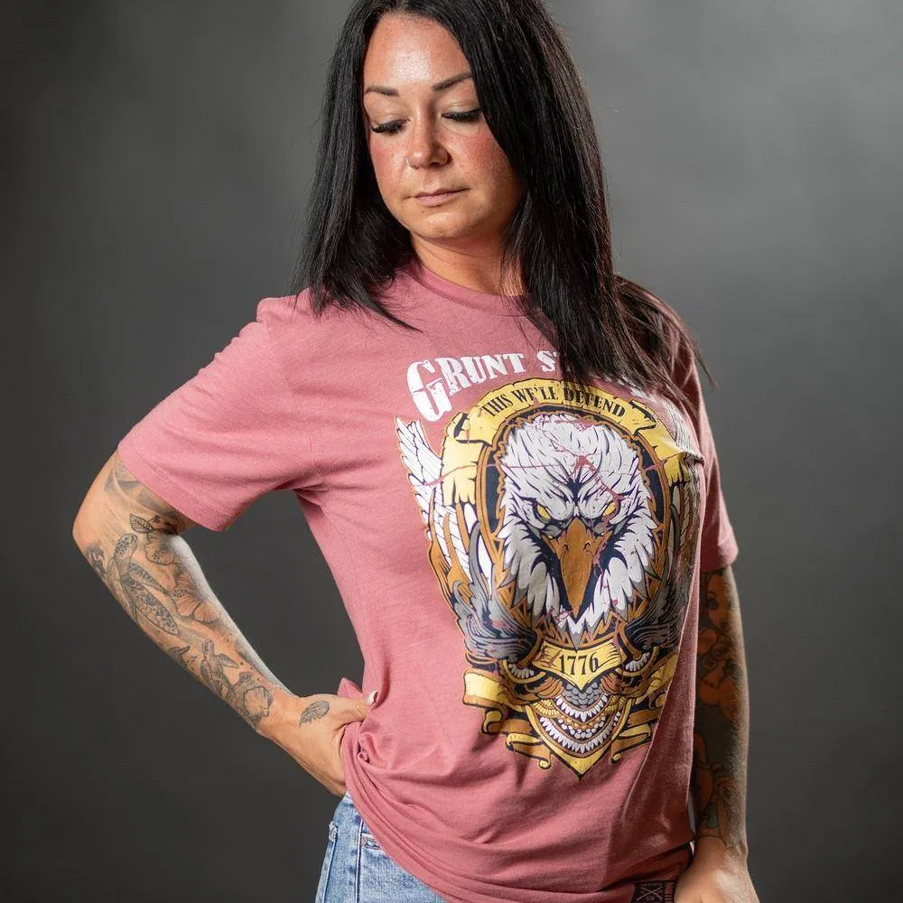 Damens Easy Rider Boyfriend Fit T-Shirt - Heather Mauve