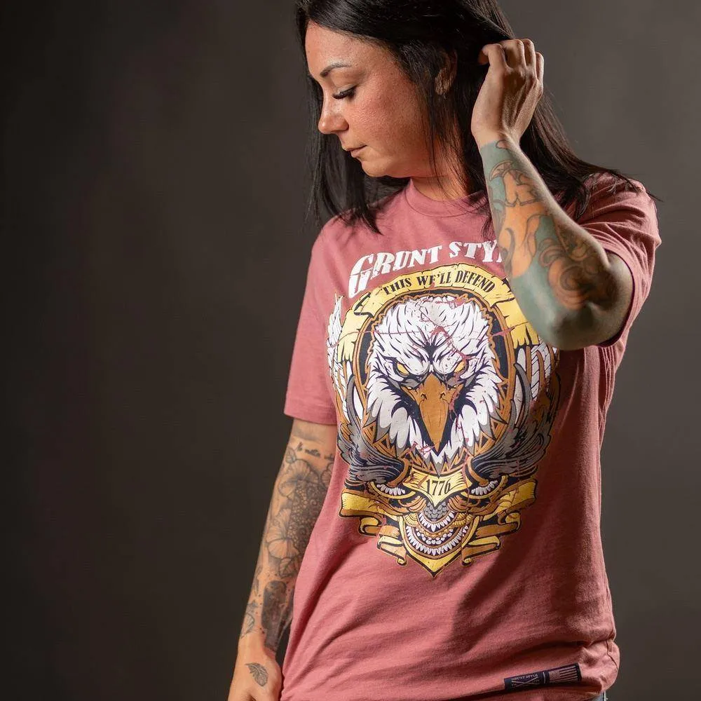 Damens Easy Rider Boyfriend Fit T-Shirt - Heather Mauve