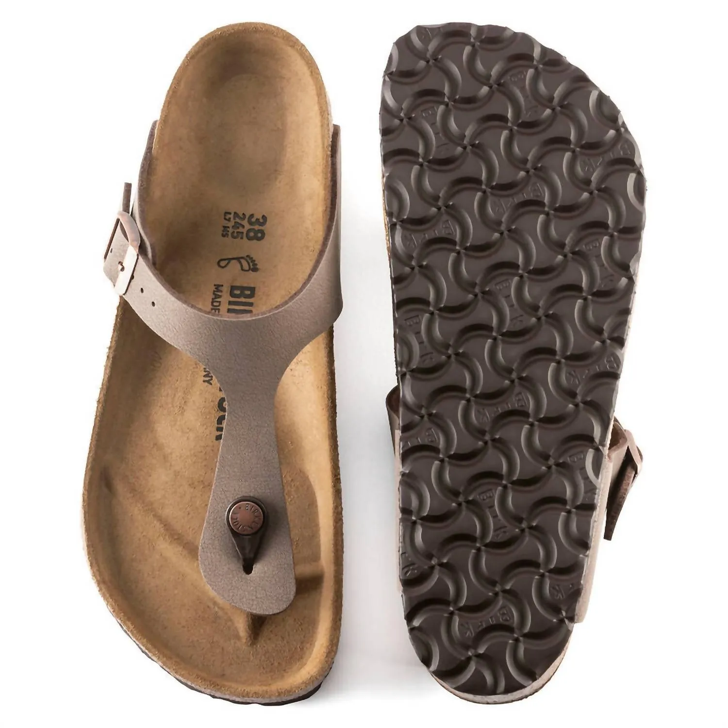 Frauen Gizeh Sandalen in Mokka