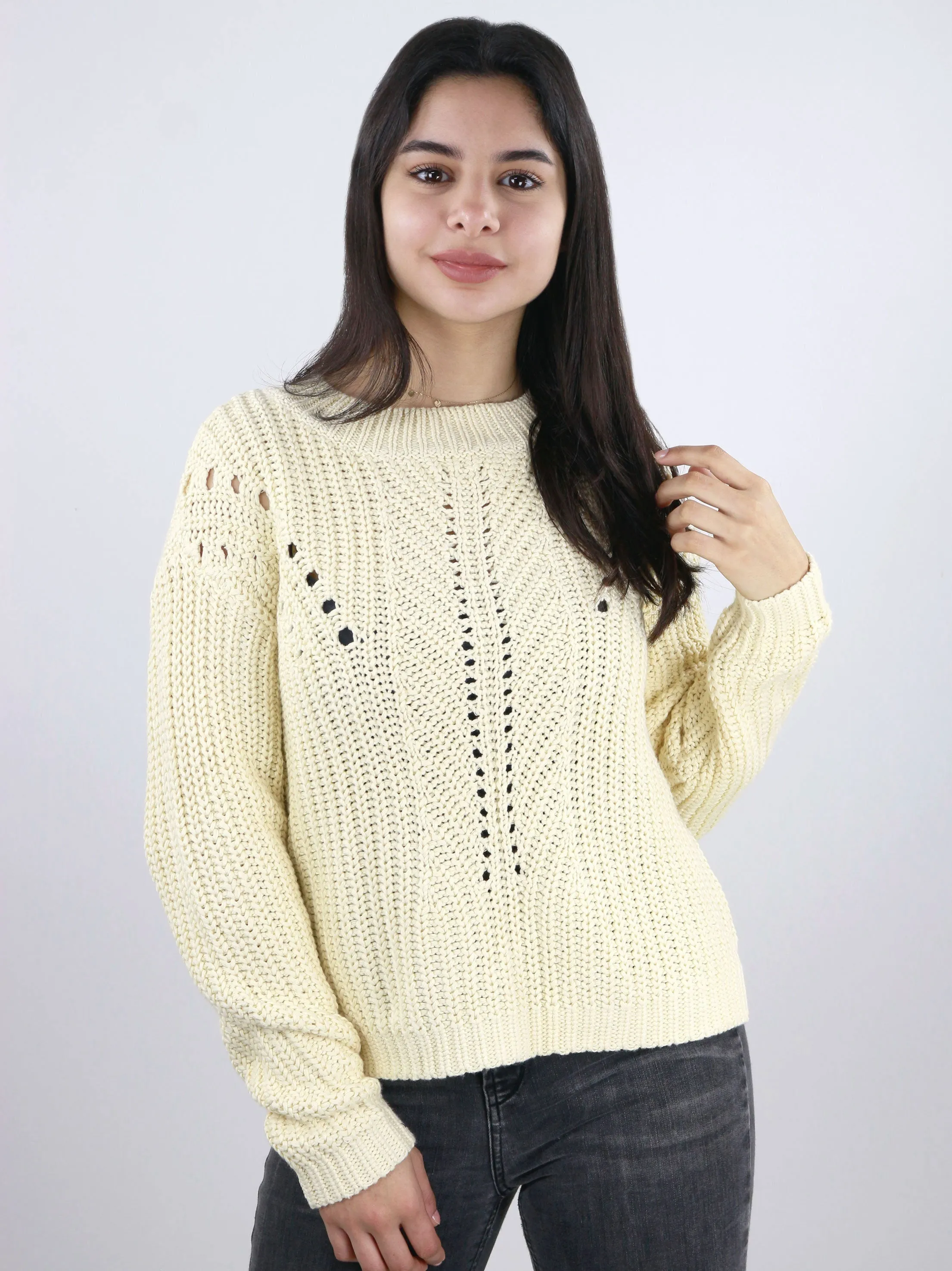 Damen Strickpullover, Beige