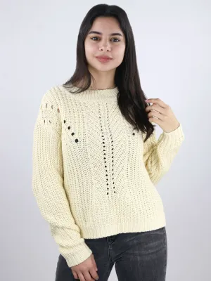 Damen Strickpullover, Beige
