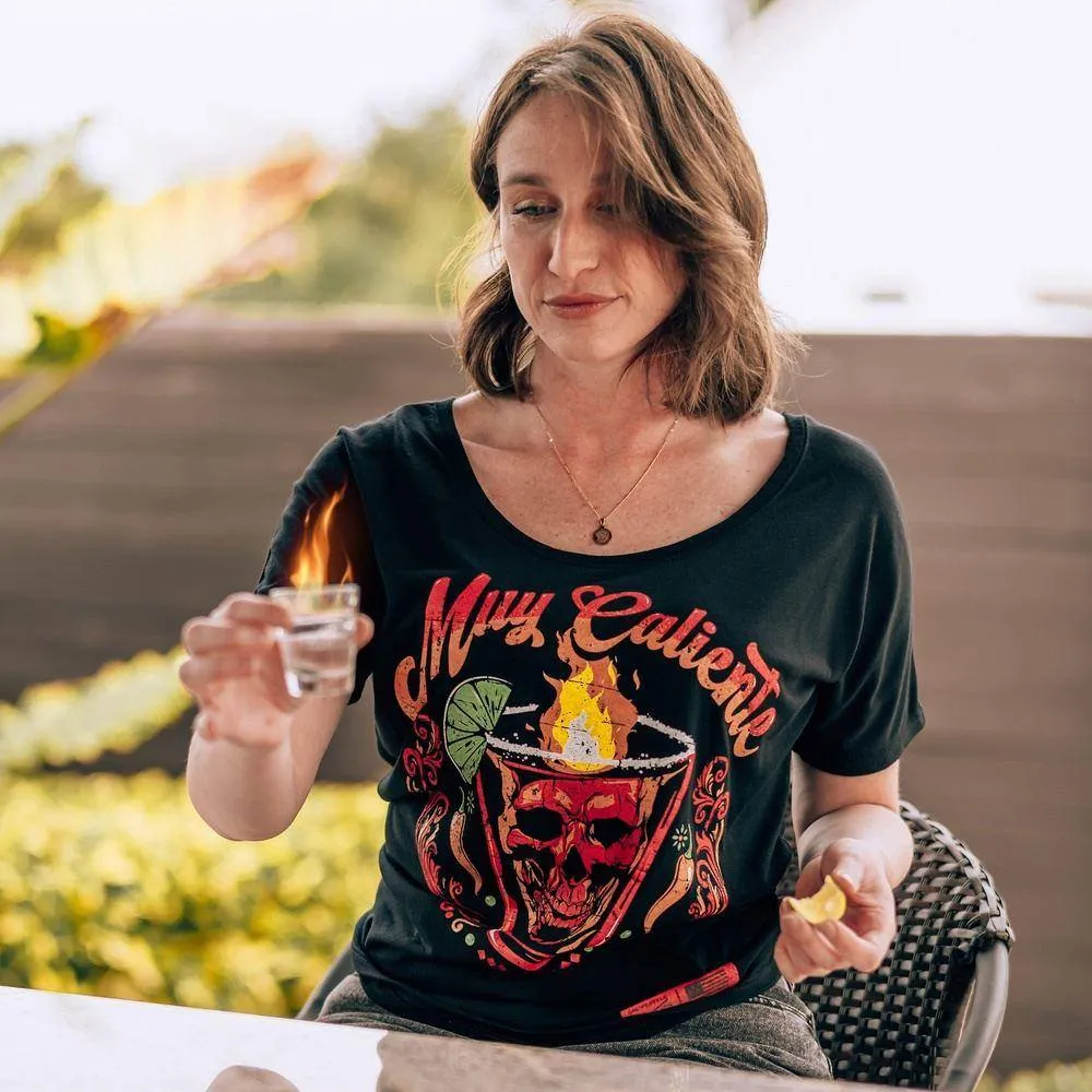 Frauen Muy Caliente lässiges T-Shirt - Schwarz