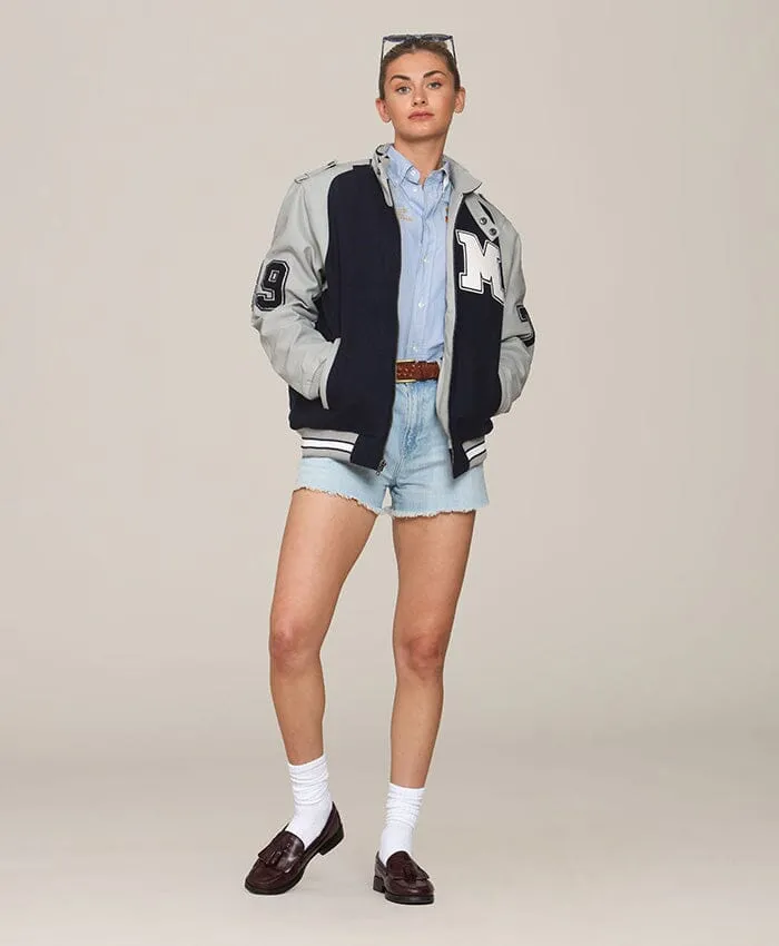 Damengröße Übergroße Varsity Jacke