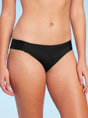 Einfarbige Damen-Bikiniunterteile, Schwarz