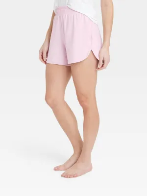 Damen Sport Shorts Einfarbig, Hellrosa