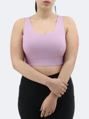 Schlichter sportlicher Cropped Top für Damen, Hellviolett