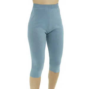 Damen-Pullover-Stretch-Cropped-Legging, Grau