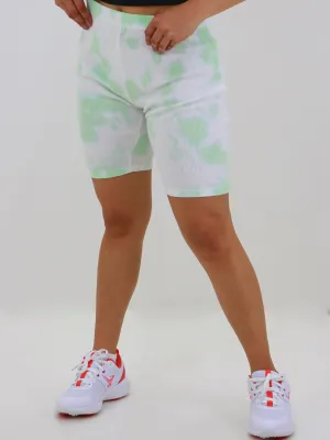 Damen Sportkurzhose mit Rippstrick, gewaschen, Grün