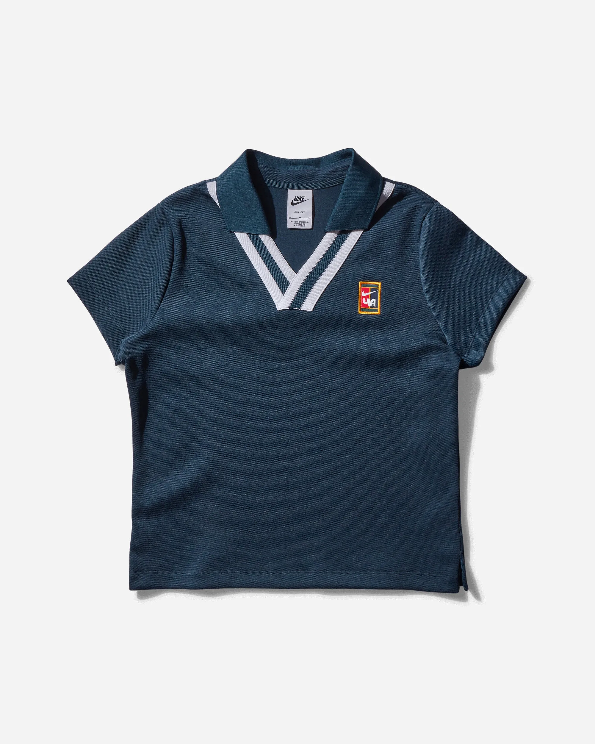 Yoon Ahn Damen-Kurzarmpolo in Marineblau