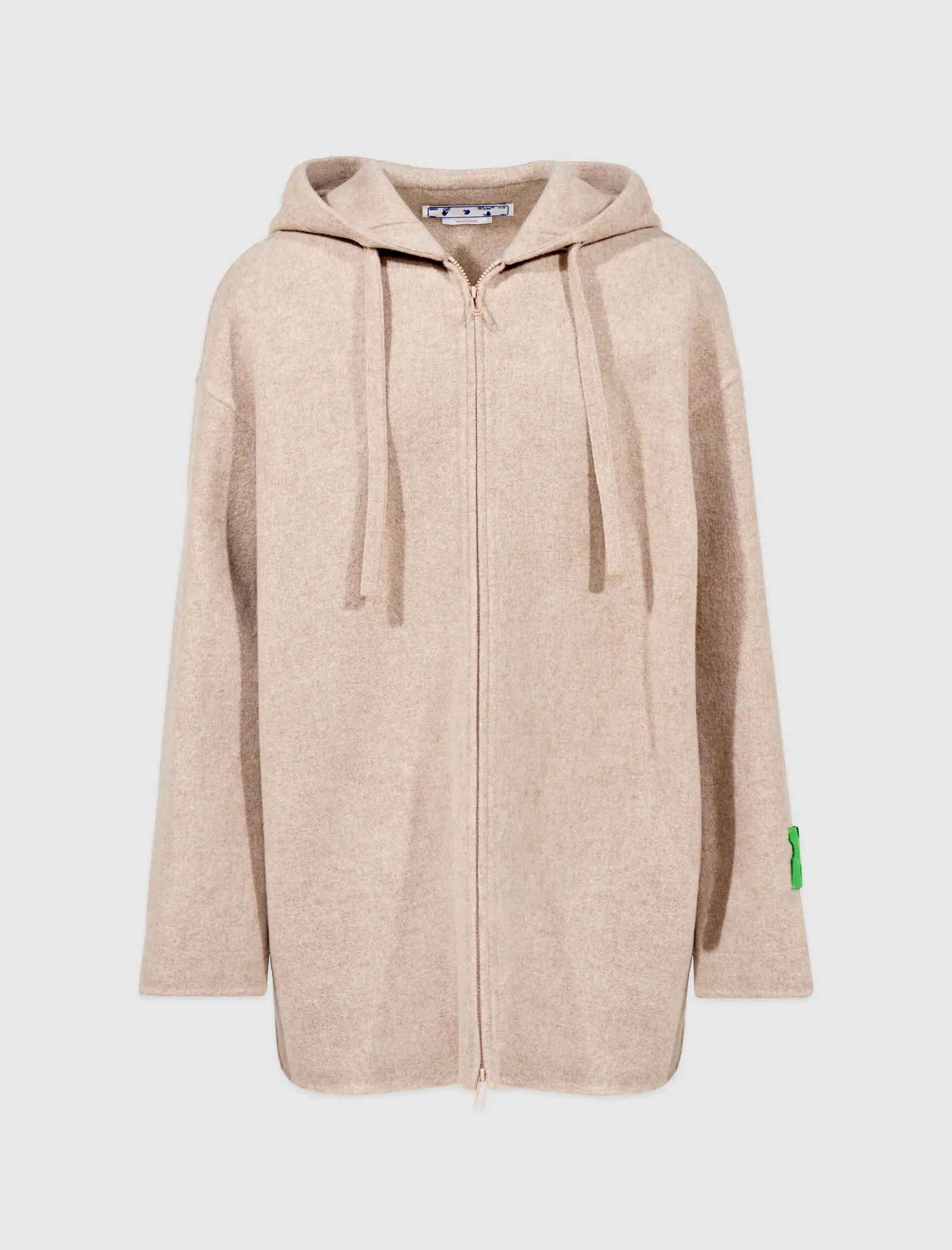 WOOL OVER ZIP KAPUZENPULLOVER