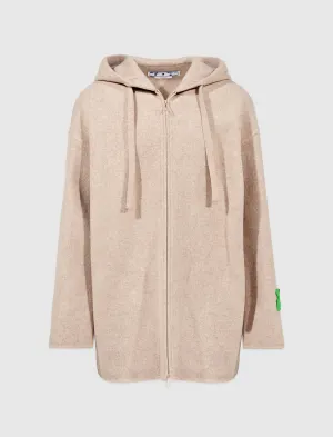 WOOL OVER ZIP KAPUZENPULLOVER