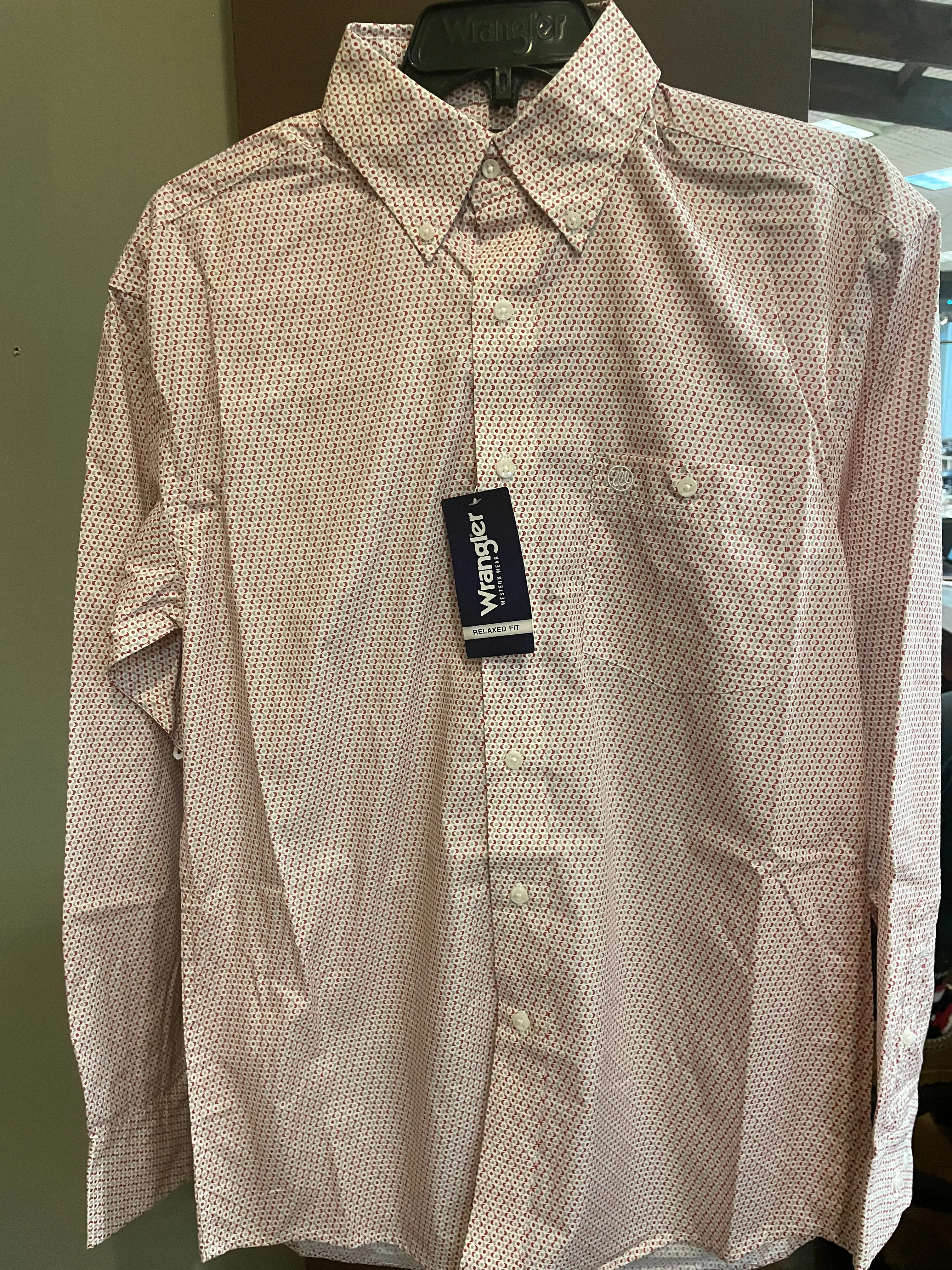 Wrangler Classic Langarmhemd in Rot von Wrangler Clothing