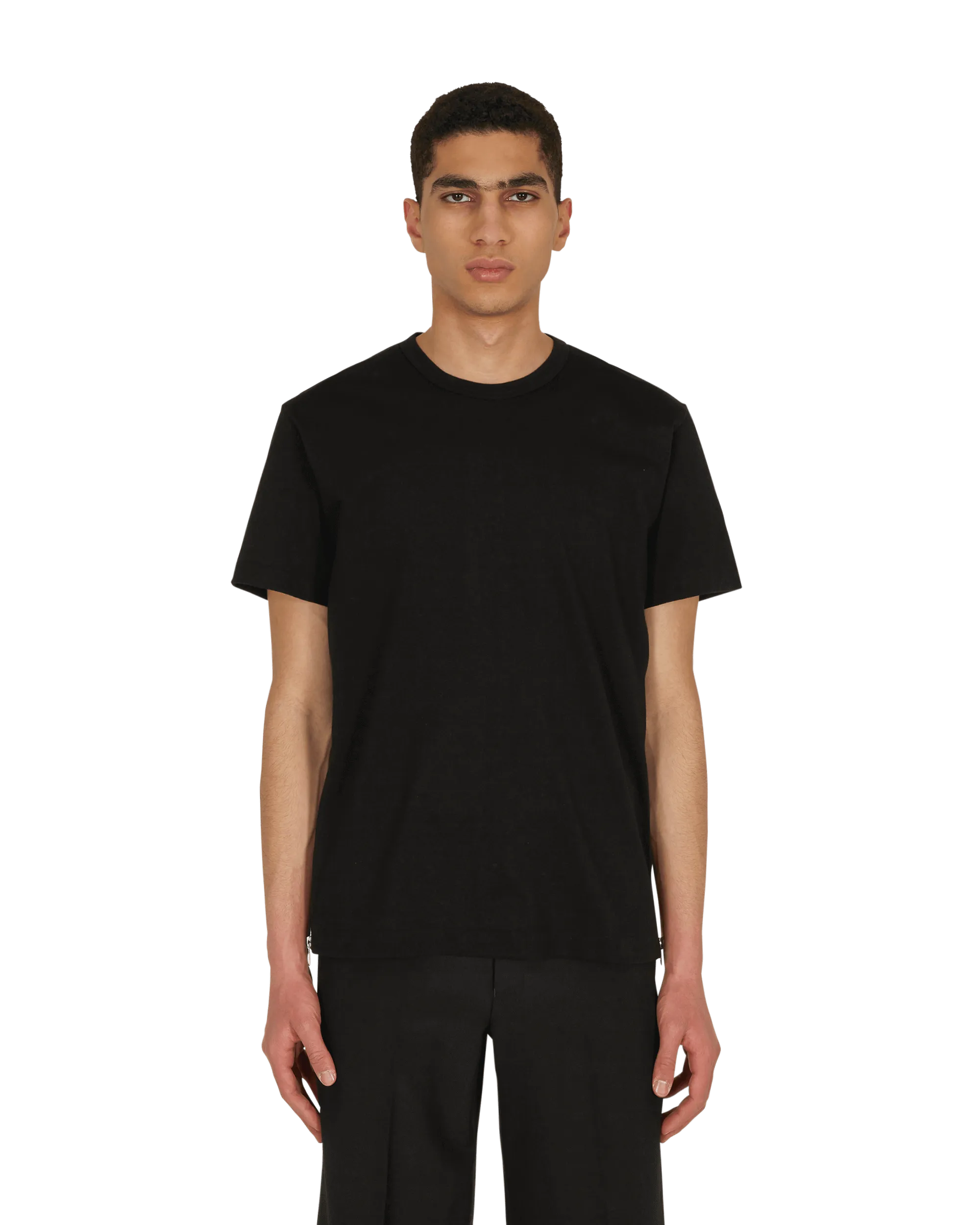 Reißverschluss-T-Shirt Schwarz