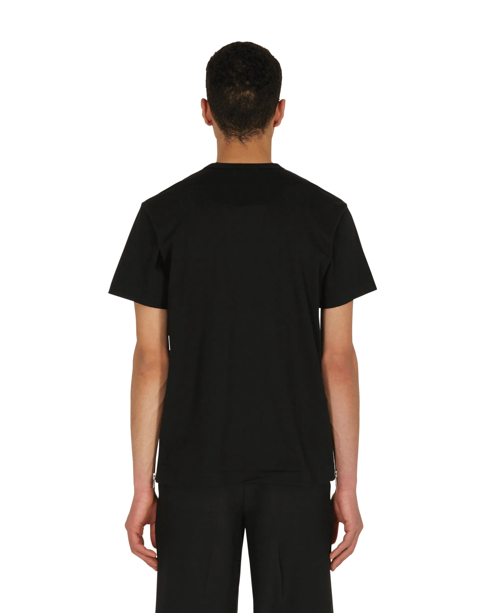 Reißverschluss-T-Shirt Schwarz